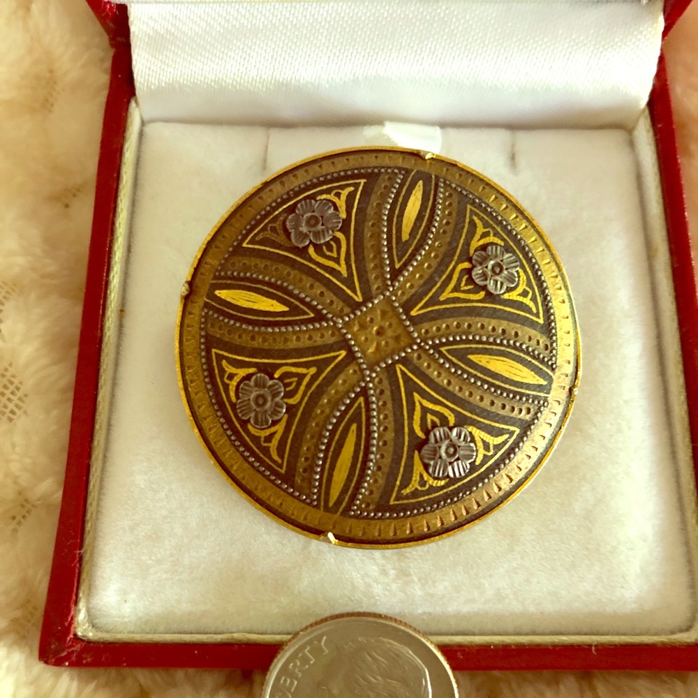 Medieval style vintage brooch